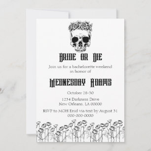 Bride or Die Bachelorette Party Invitation
