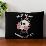 Bride or die black retro skull bachelorette party accessory pouch<br><div class="desc">Bride or die bachelorette party personalized accessory pouch ,  black cups with gothic skeleton skull bachelorette party favors bridesmaid gifts bridal party favors</div>