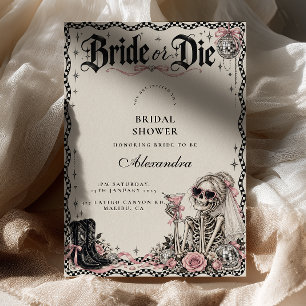 Bride or Die Disco Bridal Shower Invitation
