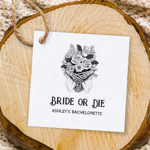 Bride or Die Halloween Bachelorette Party Favor Tags
