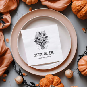 Bride or Die Halloween Bachelorette Party Napkins