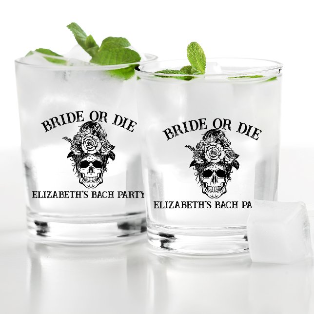 Bride Or Die Personalized Bridesmaids Till Death Whiskey Glass (Creator Uploaded)