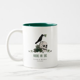 Bride or Die St Patricks Day Wedding Floral Skull
