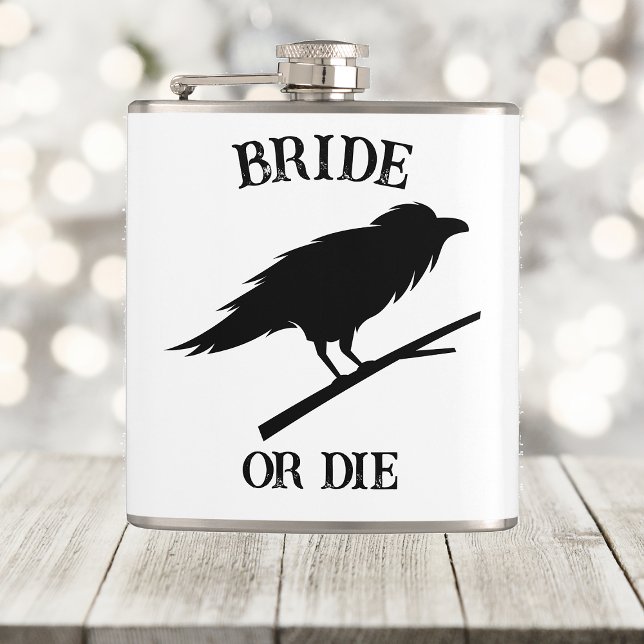 Bride or Die Til Death Do Us Party Gothic Wedding Flask (Creator Uploaded)