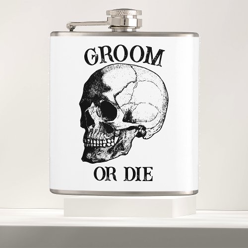 Bride or Die Til Death Do Us Party Gothic Wedding Flask