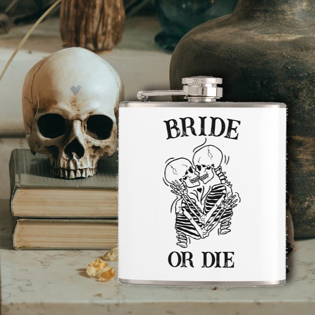 Bride or Die Til Death Do Us Party Gothic Wedding Flask (Creator Uploaded)