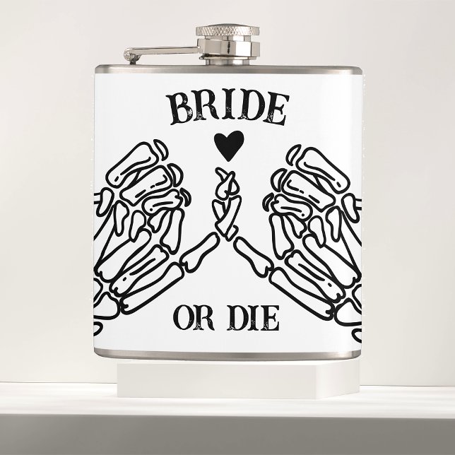 Bride or Die Til Death Do Us Party Gothic Wedding Flask (Creator Uploaded)