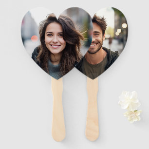 Bride or Groom Game, Custom Photos, Him or Her Hand Fan