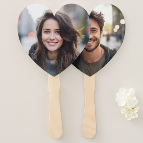 Bride or Groom Game Custom Photos Him or Her Hand Fan