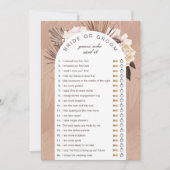 Bride or Groom Guess Who Said it Game Boho Florals Invitation (Front)