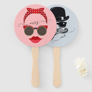 Bride or Groom Mr Mrs Wedding Game Hand Fan