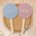 Bride or Groom Mr Mrs Wedding Game Hand Fan<br><div class="desc">A fun game for weddings,  bridal showers,  bachelorette or engagement parties. Ask questions about the bride and groom,  and get your guests to show who they think fits the answer. Designed by Thisisnotme©</div>