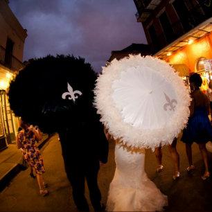 Bride or Groom "Treme" Wedding Single Parasol