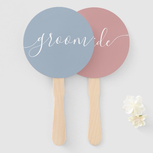 Bride or Groom Wedding Game Hand Fan (Front and Back)