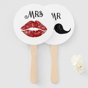 Bride or Groom Wedding Games Hand Fan