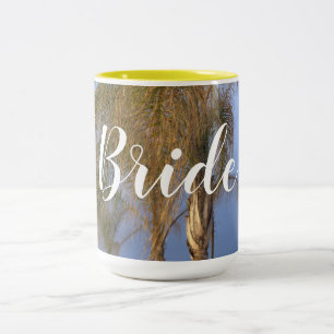 Bride Palm Trees Wedding Mugs