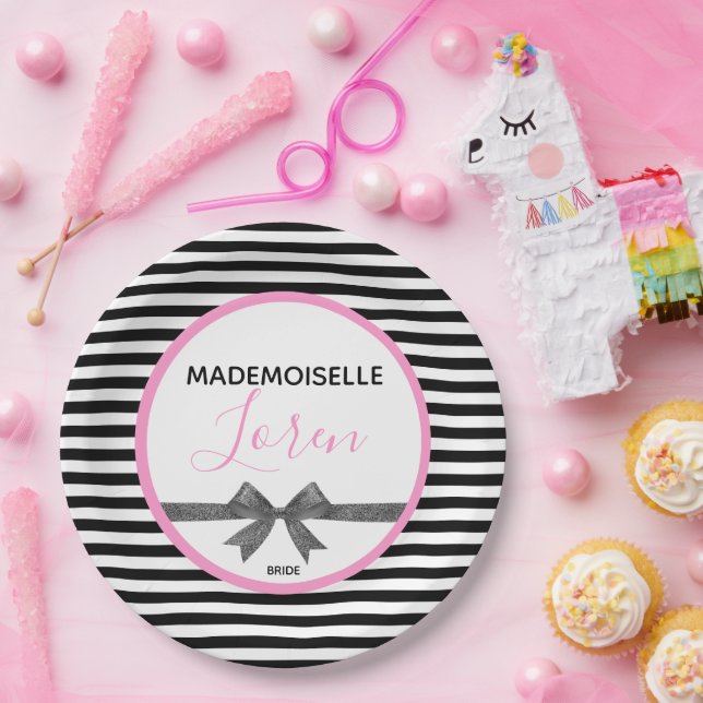 BRIDE   Parisian Theme Couture Shower Party Paper Plates (Party)