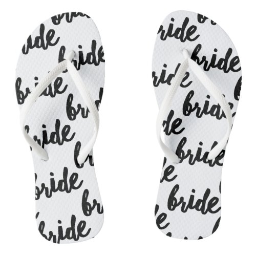 Bride Pattern Wedding Flip Flops