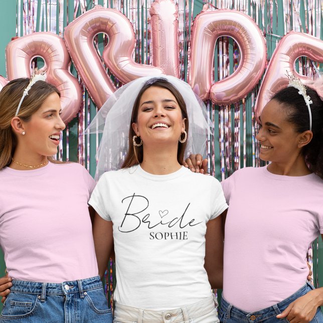 Bride Personalized Bachelorette | Custom Name T-Shirt (Creator Uploaded)