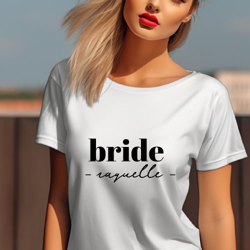 Bride Personalized Bridal Party T_Shirt