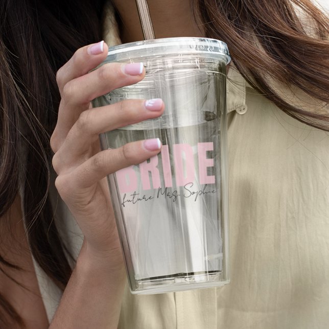 Bride  | Personalized Future Mrs. Name Acrylic Tumbler (Creator Uploaded)