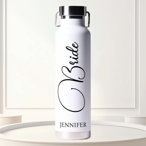 Bride Personalized Script Wedding  Water Bottle