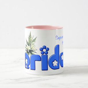 Bride Personalized Wedding Blue Mug