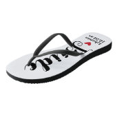 Bride Personalized Wedding Pick Your Color Flip Flops (Angled)