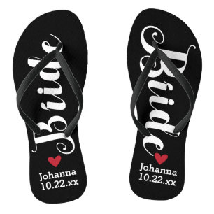 Bride Personalized Wedding Pick Your Color Flip Flops