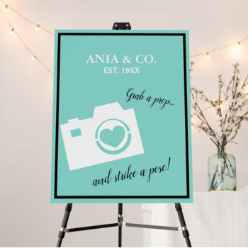 Bride Photo Booth Selfie Props Signage Party Poster by Ohhhhilovethat at Zazzle