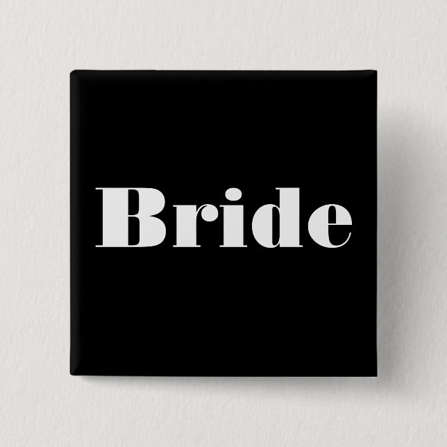 Bride Pinback Button (Front)