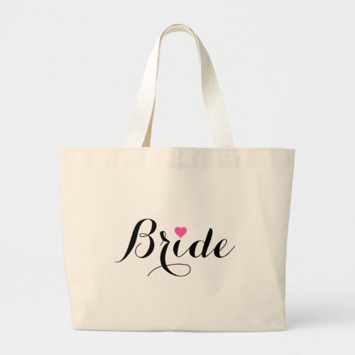 Bride Pink Heart Jumbo Tote Bag