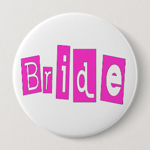 Bride Pink Pinback Button