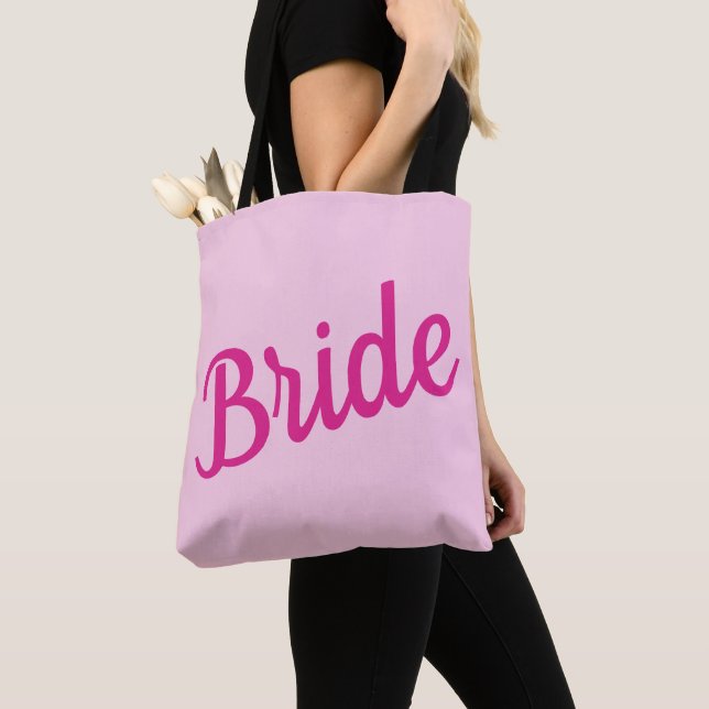 Bride pink tote bag (Close Up)