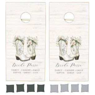 Bride Posse Cowgirl Boots Custom Name  Cornhole Set