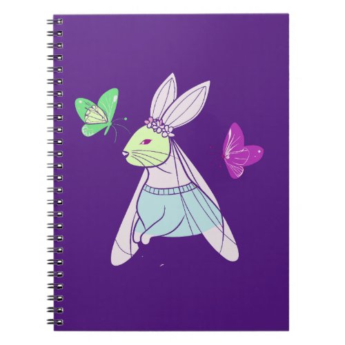 Bride Rabbit with Butterfly Notebook