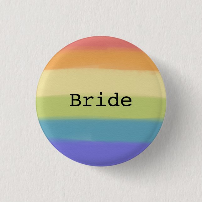 Bride Rainbow Button  (Front)