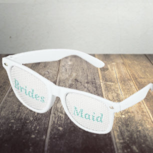 BRIDE Reception Bridal Wedding Party Bridesmaid Retro Sunglasses