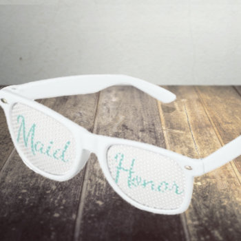 Bride Reception Bridal Wedding Party Maid Of Honor Retro Sunglasses by Ohhhhilovethat at Zazzle