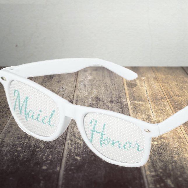 BRIDE Reception Bridal Wedding Party Maid Of Honor Retro Sunglasses (Creator Uploaded)