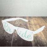 BRIDE Reception Shower Bridal Wedding Party Bride Retro Sunglasses<br><div class="desc">Darling, party in style with these fun bride party sunglasses. Perfect for your wedding day celebration, bachelorette, bridal or Jack & Jill party! Look for coordinating groom and other wedding party shades. Your guests will love them and they will make the perfect party favor. Take lot's of pictures, it will...</div>