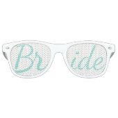 BRIDE Reception Shower Bridal Wedding Party Bride Retro Sunglasses (Front)
