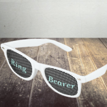 Bride Reception Wedding Party Ring Bearer Retro Sunglasses by Ohhhhilovethat at Zazzle