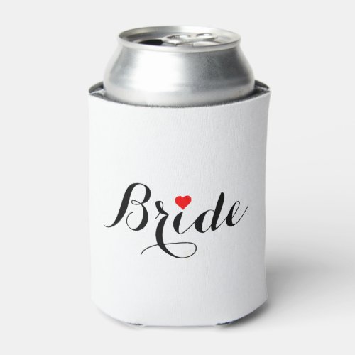 Bride Red Heart Can Cooler