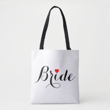 Bride Red Heart Tote Bag White by HappyMemoriesPaperCo at Zazzle