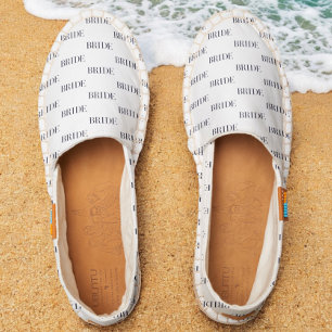 Bride Repeat Pattern White Wedding Espadrilles