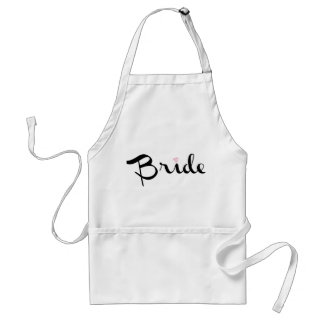 Bride Retro Script Adult Apron