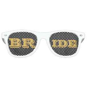 BRIDE retro Shades gold / Fun Party Sunglasses