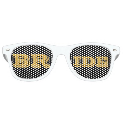 BRIDE retro Shades gold  Fun Party Sunglasses