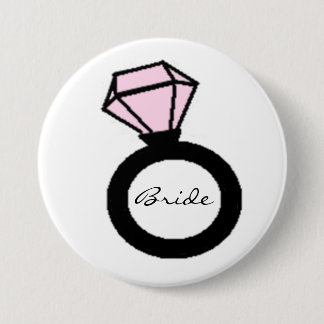 Bride Ring Pinback Button